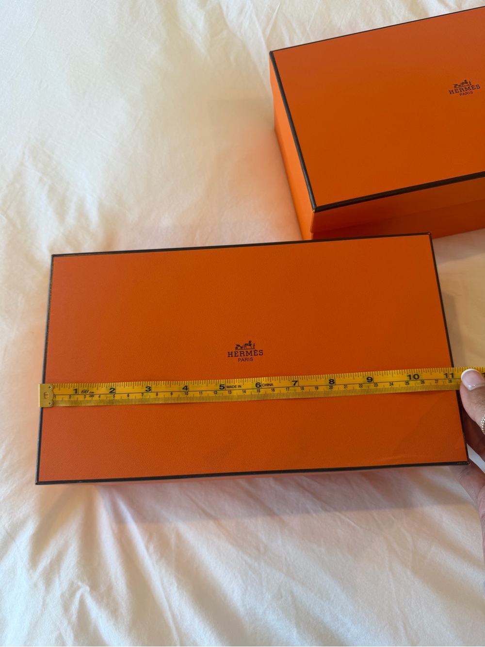 Authentic Hermès Empty Gift Box Set of 3 with Dust Bags & Ribbon | shoe box